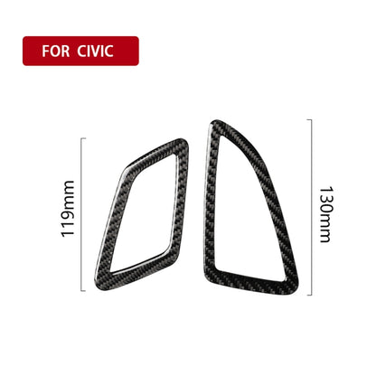 Car Carbon Fiber Left Drive Instrument Air Outlet Decorative Sticker for Honda Tenth Generation Civic 2016-2019 by buy2fix
