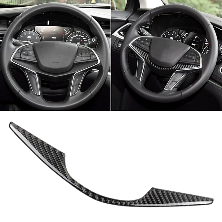 Car Carbon Fiber Steering Wheel Decorative Sticker for Cadillac XT5 2016-2017 by buy2fix