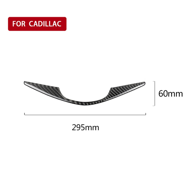 Car Carbon Fiber Steering Wheel Decorative Sticker for Cadillac XT5 2016-2017 by buy2fix