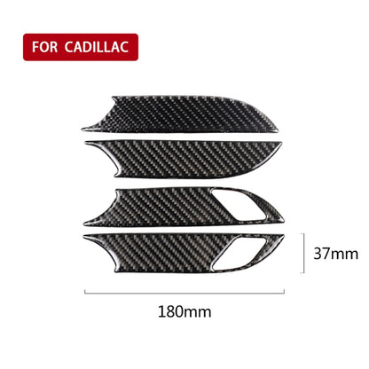 Car Carbon Fiber Door Inner Handle Wrist Panel Decorative Sticker for Cadillac XT5 2016-2017 by buy2fix