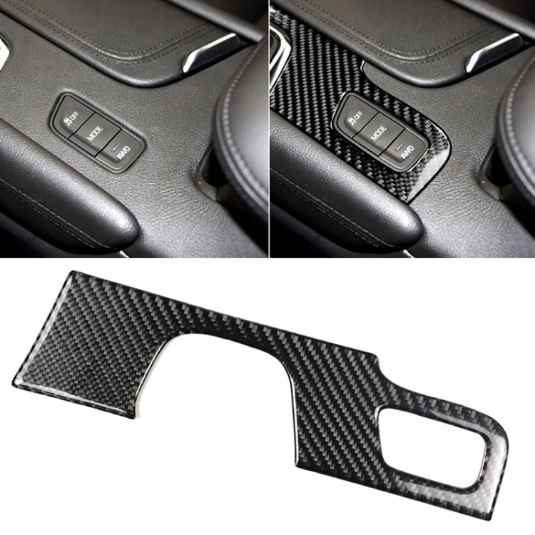 Car Carbon Fiber Gear Position Panel Decorative Sticker for Cadillac XT5 2016-2017, Left Drive by buy2fix