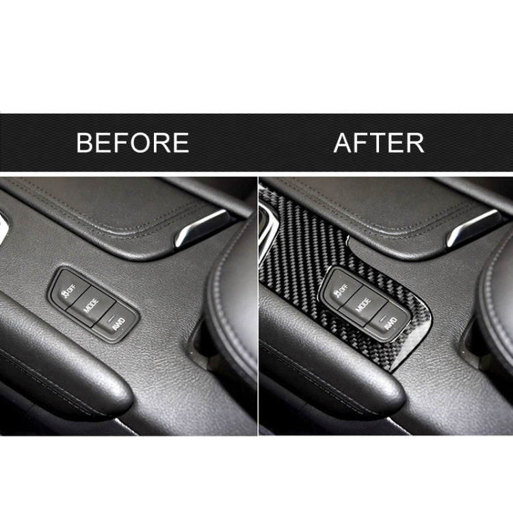 Car Carbon Fiber Gear Position Panel Decorative Sticker for Cadillac XT5 2016-2017, Left Drive by buy2fix