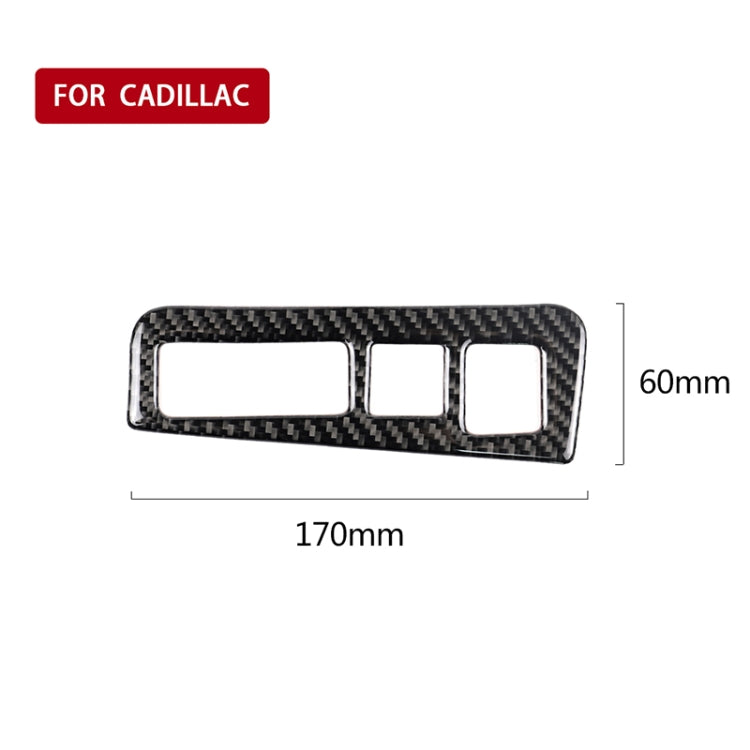 Car Carbon Fiber Headlight Switch Frame Decorative Sticker for Cadillac XT5 2016-2017, High Version, Left Drive by buy2fix