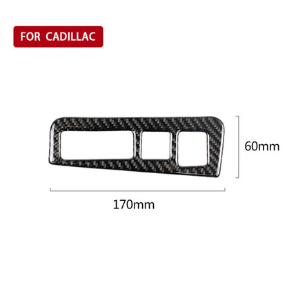 Car Carbon Fiber Headlight Switch Frame Decorative Sticker for Cadillac XT5 2016-2017, High Version, Left Drive by buy2fix
