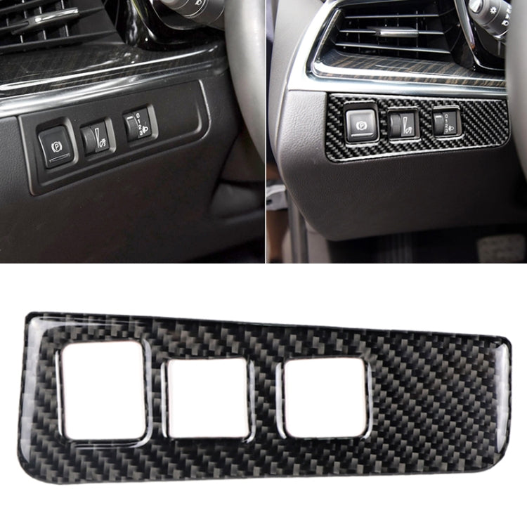 Car Carbon Fiber Headlight Switch Frame Decorative Sticker for Cadillac XT5 2016-2017, Low Version, Left Drive by buy2fix
