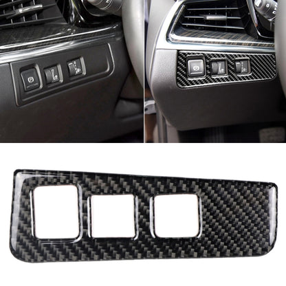 Car Carbon Fiber Headlight Switch Frame Decorative Sticker for Cadillac XT5 2016-2017, Low Version, Left Drive by buy2fix