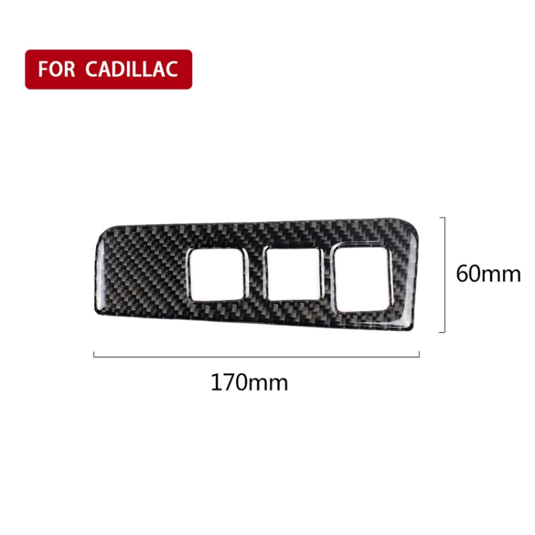 Car Carbon Fiber Headlight Switch Frame Decorative Sticker for Cadillac XT5 2016-2017, Low Version, Left Drive by buy2fix