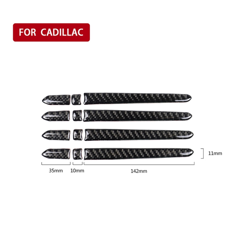 Car Carbon Fiber Outside Door Handle Decorative Sticker for Cadillac XT5 2016-2017 by buy2fix