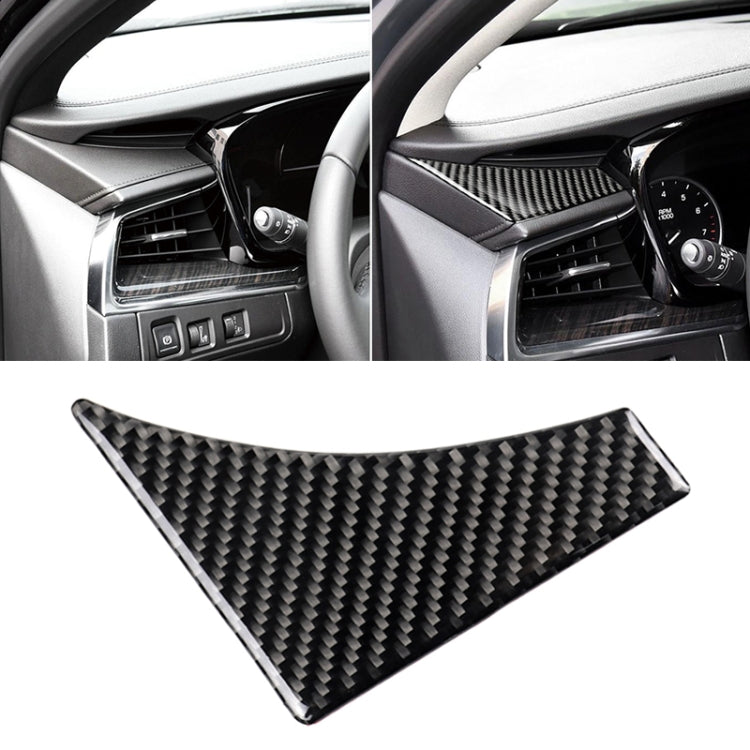 Car Carbon Fiber Main Driving Triangle Decorative Sticker for Cadillac XT5 2016-2017, Left Drive by buy2fix