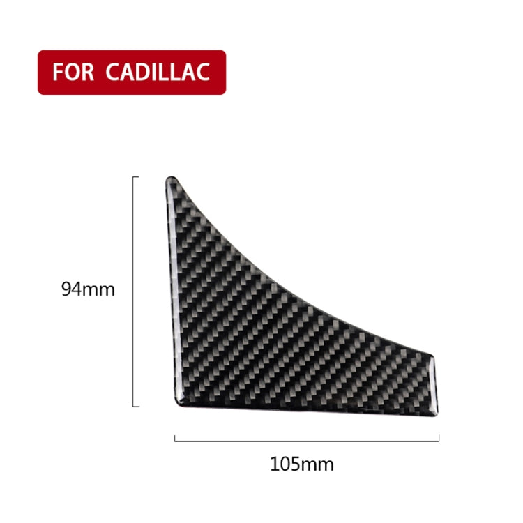Car Carbon Fiber Main Driving Triangle Decorative Sticker for Cadillac XT5 2016-2017, Left Drive by buy2fix