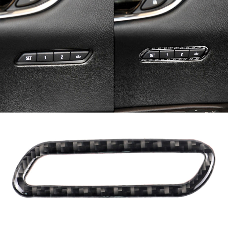 Car Carbon Fiber Seat Memory Adjustment Decorative Sticker for Cadillac XT5 2016-2017, Left Drive by buy2fix