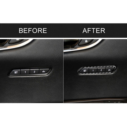 Car Carbon Fiber Seat Memory Adjustment Decorative Sticker for Cadillac XT5 2016-2017, Left Drive by buy2fix