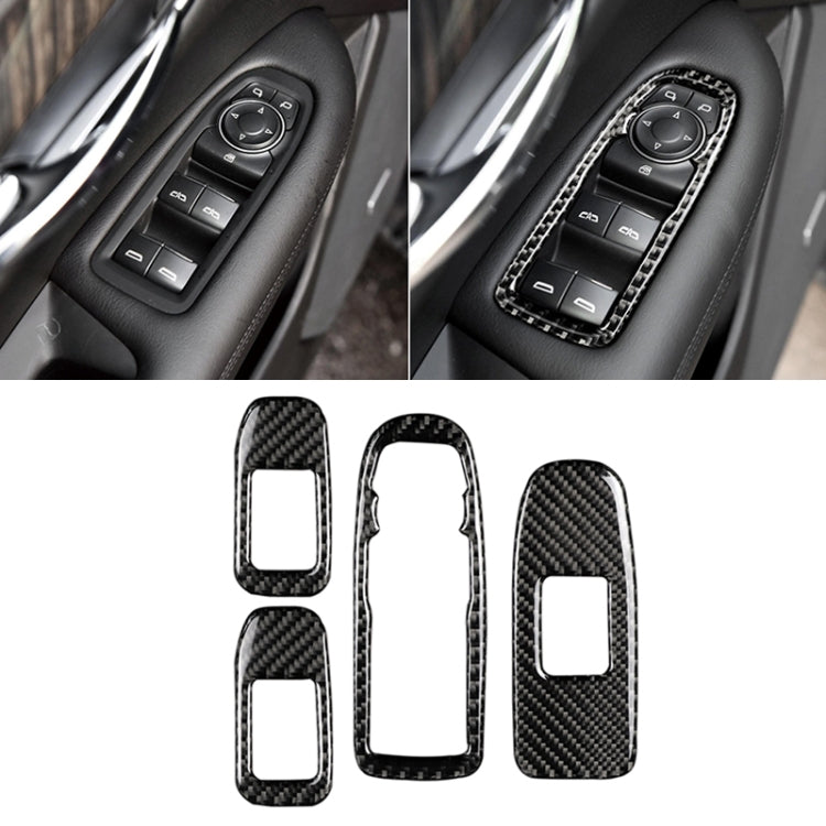 Car Carbon Fiber Door Window Lift Panel Decorative Sticker for Cadillac XT5 2016-2017 by buy2fix