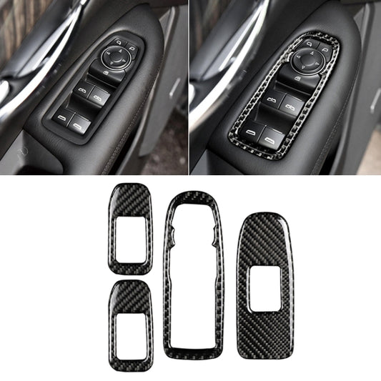 Car Carbon Fiber Door Window Lift Panel Decorative Sticker for Cadillac XT5 2016-2017 by buy2fix