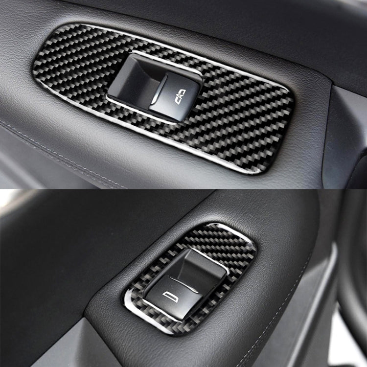 Car Carbon Fiber Door Window Lift Panel Decorative Sticker for Cadillac XT5 2016-2017 by buy2fix