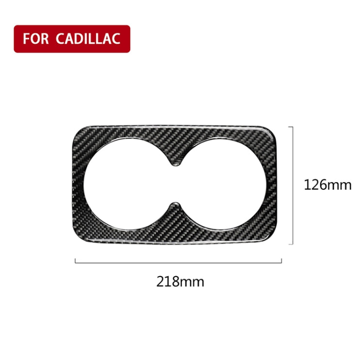 Car Carbon Fiber Rear Armrest Water Cup Decorative Sticker for Cadillac XT5 2016-2017 by buy2fix