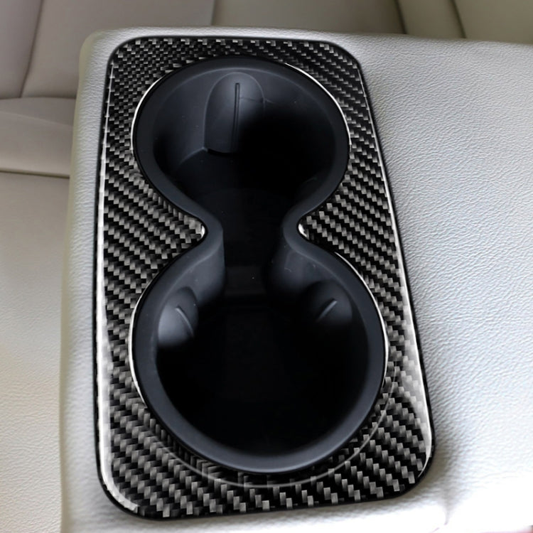 Car Carbon Fiber Rear Armrest Water Cup Decorative Sticker for Cadillac XT5 2016-2017 by buy2fix