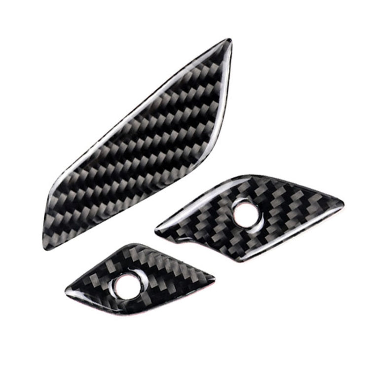 Car Carbon Fiber Steering Wheel Button Decorative Sticker for Cadillac XT5 2016-2017 by buy2fix