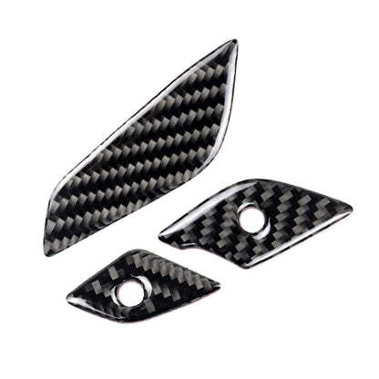 Car Carbon Fiber Steering Wheel Button Decorative Sticker for Cadillac XT5 2016-2017 by buy2fix