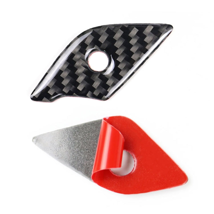 Car Carbon Fiber Steering Wheel Button Decorative Sticker for Cadillac XT5 2016-2017 by buy2fix