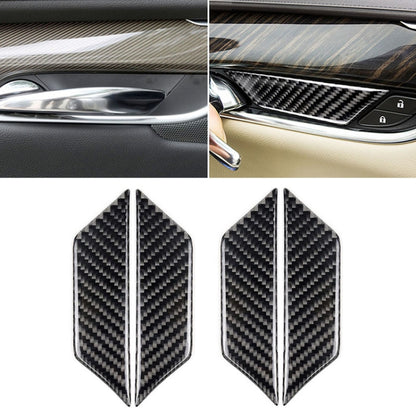 Car Carbon Fiber Door Inner Wrist Decorative Sticker for Cadillac XT5 2016-2017 by buy2fix