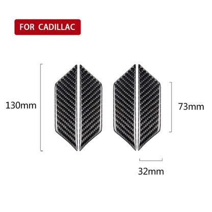 Car Carbon Fiber Door Inner Wrist Decorative Sticker for Cadillac XT5 2016-2017 by buy2fix
