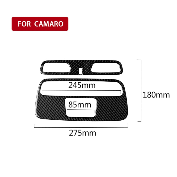 2 in 1 Car Carbon Fiber Dome Light Panel Decorative Sticker for Chevrolet Camaro 2016 by buy2fix