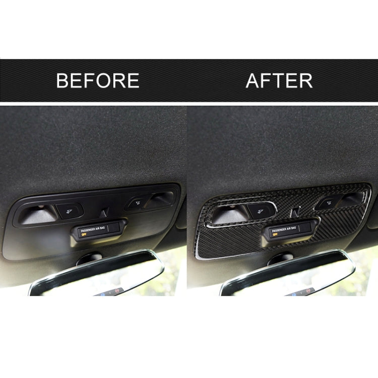 2 in 1 Car Carbon Fiber Dome Light Panel Decorative Sticker for Chevrolet Camaro 2016 by buy2fix