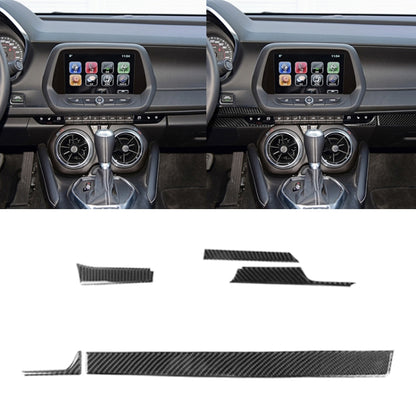 5 in 1 Car Carbon Fiber Central Console Decorative Sticker for Chevrolet Camaro 2017-2019, Left Drive by buy2fix