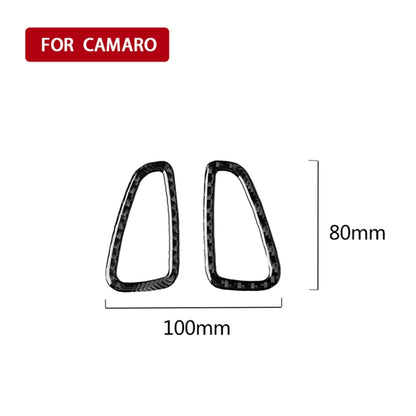 2 PCS Car Carbon Fiber Instrument Air Outlet Decorative Sticker for Chevrolet Camaro 2017-2019 by buy2fix