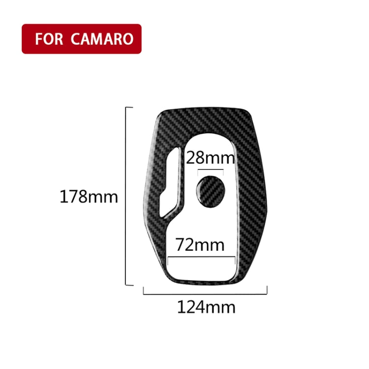 2 in 1 Car Carbon Fiber Gear Frame Decorative Sticker for Chevrolet Camaro 2017-2019 by buy2fix