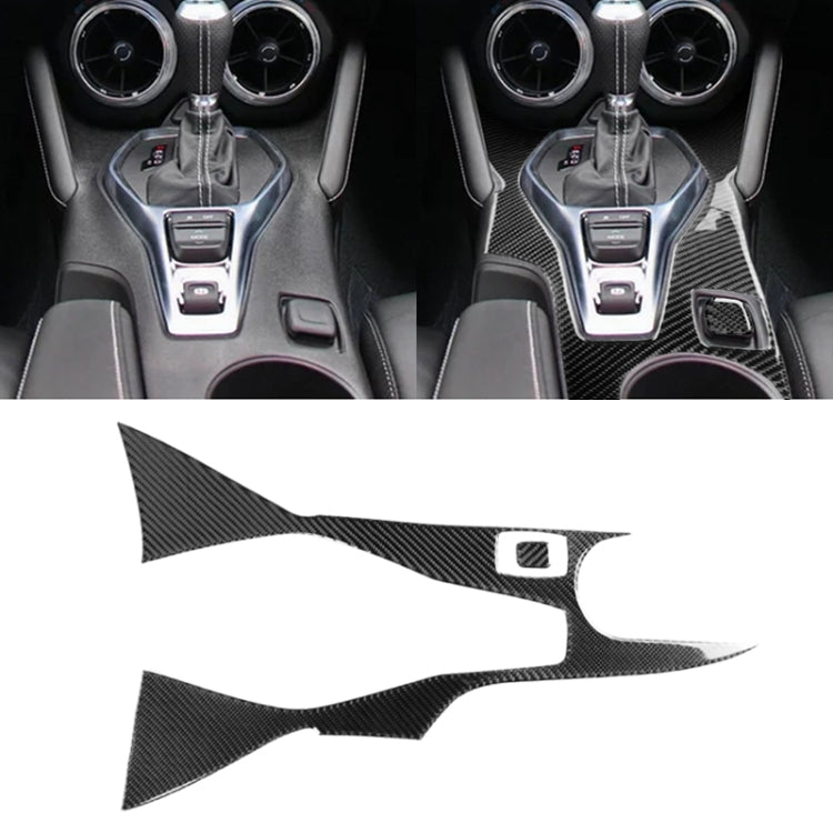 2 in 1 Car Carbon Fiber Central Control Gear Outer Frame Decorative Sticker for Chevrolet Camaro 2017-2019 by buy2fix
