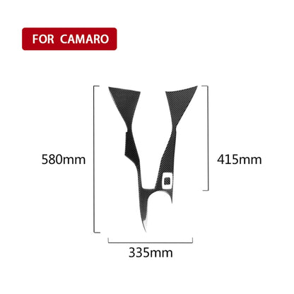 2 in 1 Car Carbon Fiber Central Control Gear Outer Frame Decorative Sticker for Chevrolet Camaro 2017-2019 by buy2fix