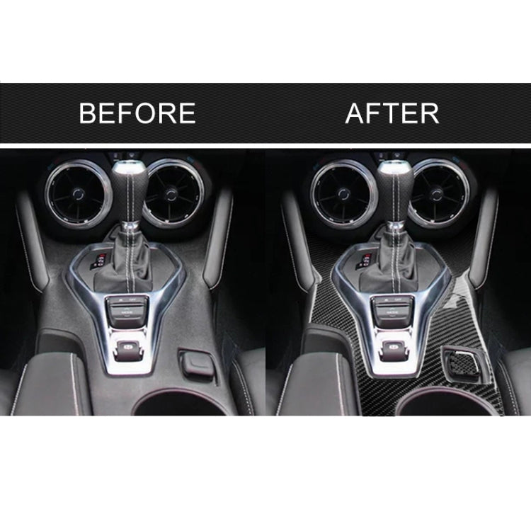 2 in 1 Car Carbon Fiber Central Control Gear Outer Frame Decorative Sticker for Chevrolet Camaro 2017-2019 by buy2fix
