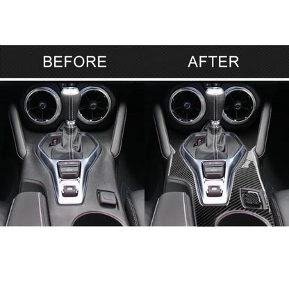 2 in 1 Car Carbon Fiber Central Control Gear Outer Frame Decorative Sticker for Chevrolet Camaro 2017-2019 by buy2fix