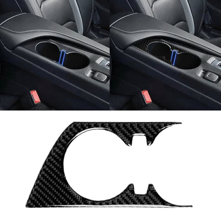 Car Carbon Fiber Water Cup Holder Decorative Sticker for Chevrolet Camaro 2017-2019 by buy2fix