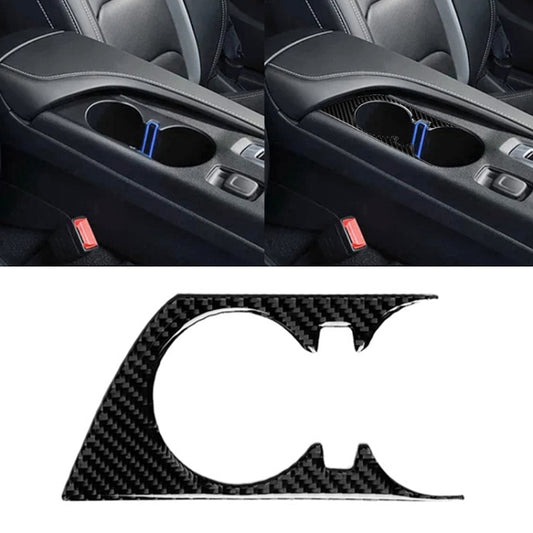 Car Carbon Fiber Water Cup Holder Decorative Sticker for Chevrolet Camaro 2017-2019 by buy2fix