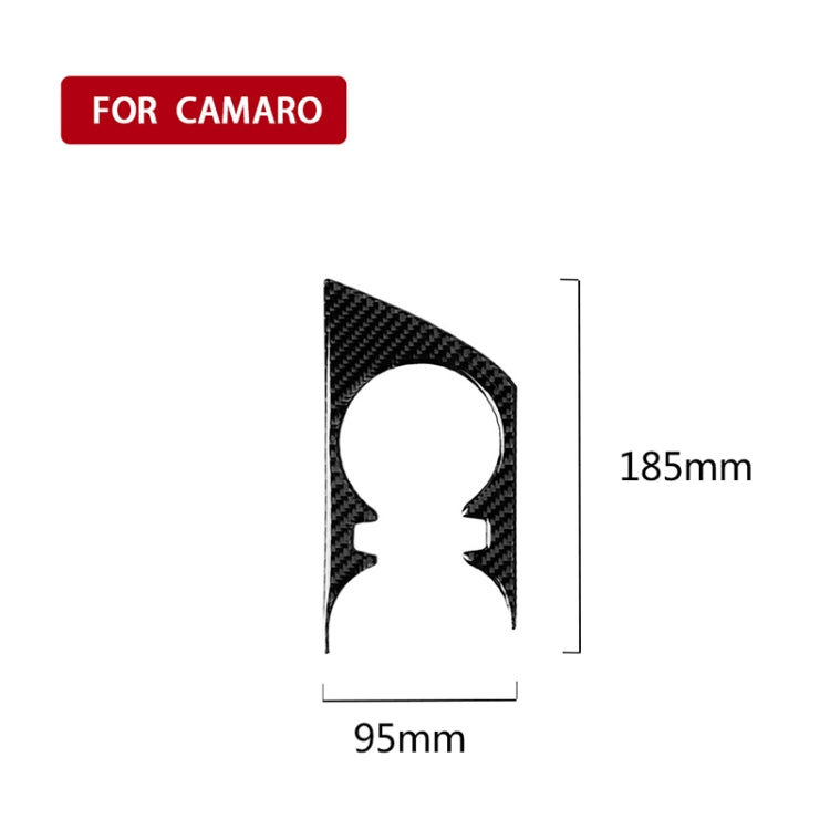 Car Carbon Fiber Water Cup Holder Decorative Sticker for Chevrolet Camaro 2017-2019 by buy2fix