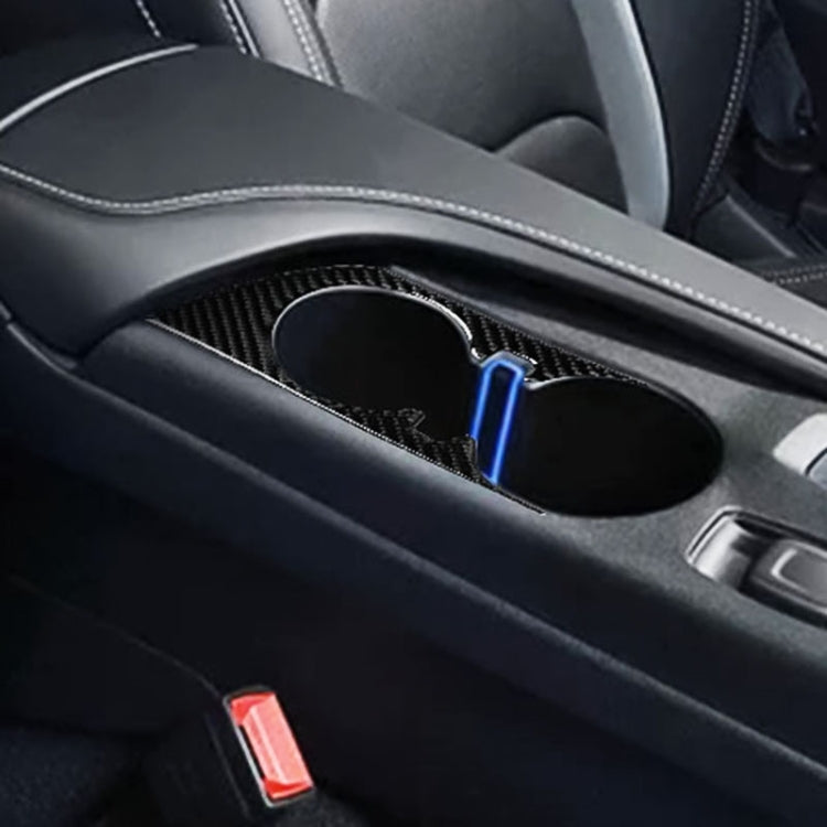 Car Carbon Fiber Water Cup Holder Decorative Sticker for Chevrolet Camaro 2017-2019 by buy2fix
