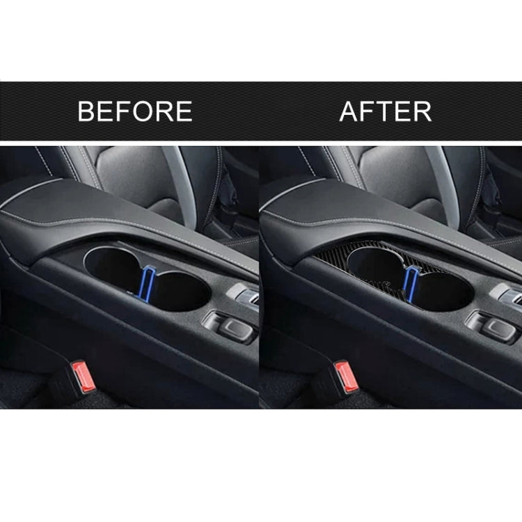 Car Carbon Fiber Water Cup Holder Decorative Sticker for Chevrolet Camaro 2017-2019 by buy2fix