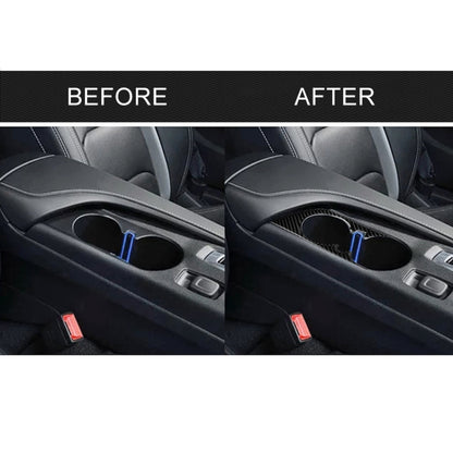 Car Carbon Fiber Water Cup Holder Decorative Sticker for Chevrolet Camaro 2017-2019 by buy2fix
