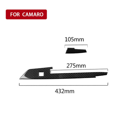 2 in 1 Car Carbon Fiber Central Control Stripe Decorative Sticker for Chevrolet Camaro 2017-2019 by buy2fix