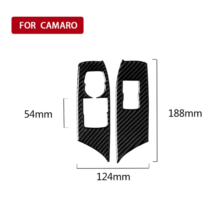 2 in 1 Car Carbon Fiber Window Lift Panel Decorative Sticker for Chevrolet Camaro 2017-2019, Left Drive by buy2fix