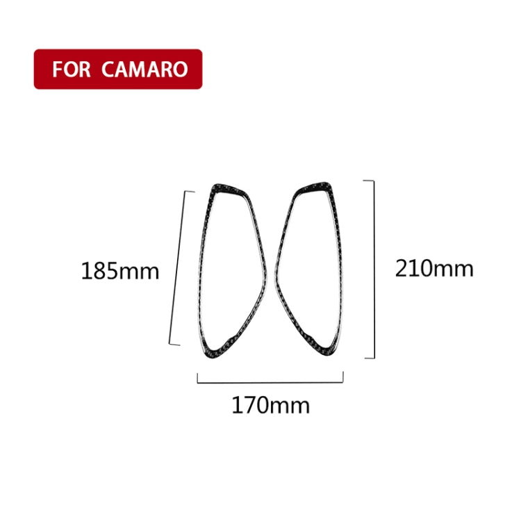 2 PCS Car Carbon Fiber Door Inner Handle Panel Decorative Sticker for Chevrolet Camaro 2017-2019 by buy2fix