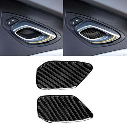 Car Carbon Fiber Door Inner Handle Wrist Panel Decorative Sticker for Chevrolet Camaro 2017-2019 by buy2fix