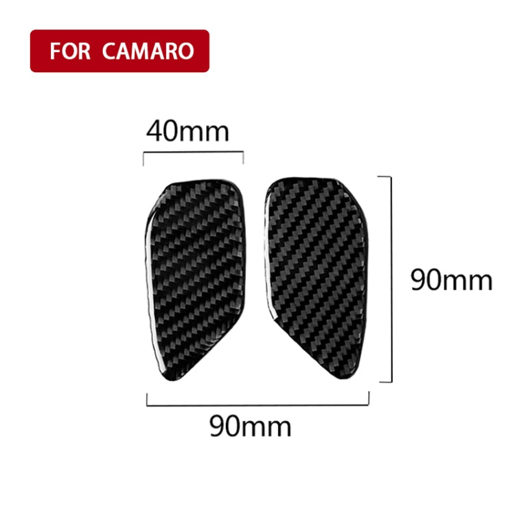 Car Carbon Fiber Door Inner Handle Wrist Panel Decorative Sticker for Chevrolet Camaro 2017-2019 by buy2fix