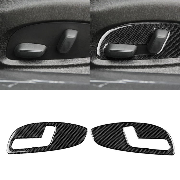 2 PCS Car Carbon Fiber Seat Adjustment Panel Decorative Sticker for Chevrolet Camaro 2017-2019 by buy2fix