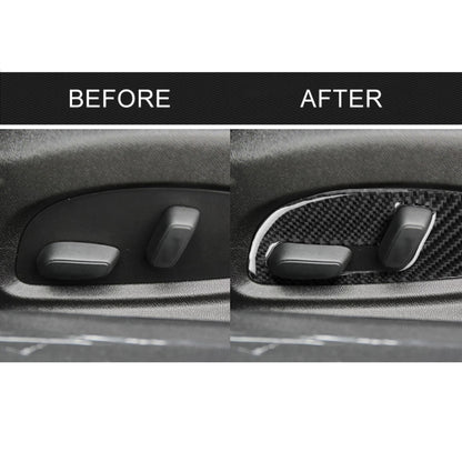 2 PCS Car Carbon Fiber Seat Adjustment Panel Decorative Sticker for Chevrolet Camaro 2017-2019 by buy2fix