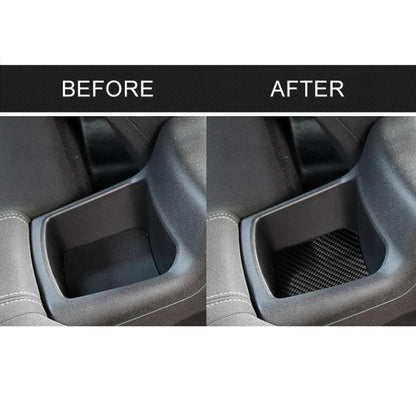 Car Carbon Fiber Rear Seat Storage Box Decorative Sticker for Chevrolet Camaro 2016 by buy2fix