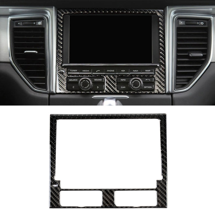 Carbon Fiber Car Navigation Panel Decorative Sticker for Porsche Macan by buy2fix
